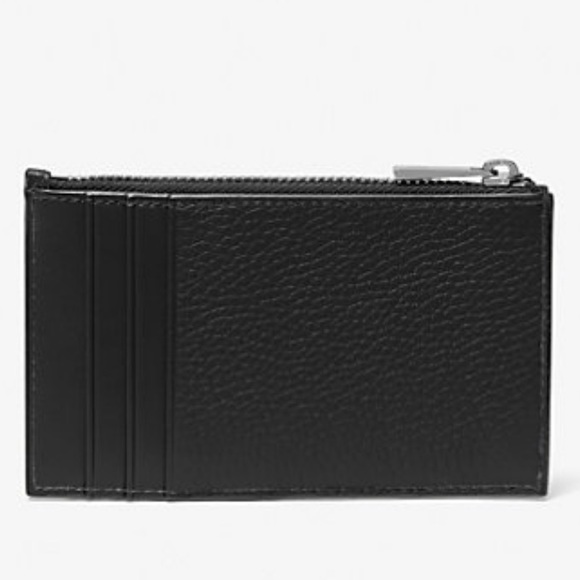 NEW MICHAEL KORS Cooper Slim Pebbled Leather Zip Wallet Card Holder - Picture 4 of 11